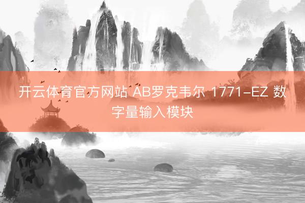 开云体育官方网站 AB罗克韦尔 1771-EZ 数字量输入模块