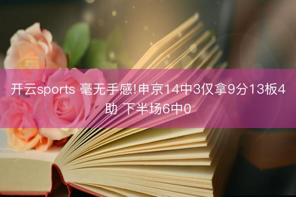开云sports 毫无手感!申京14中3仅拿9分13板4助 下半场6中0