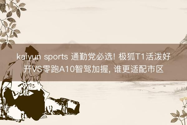 kaiyun sports 通勤党必选! 极狐T1活泼好开VS零跑A10智驾加握， 谁更适配市区